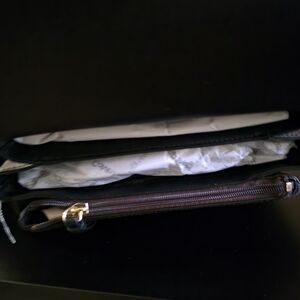 Calvin Klein Black and Brown Leather Bag